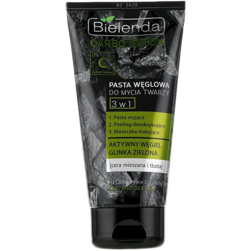 Bielenda Carbo Detox Paste - Угольная паста для умывания 3 в 1, 150 г.