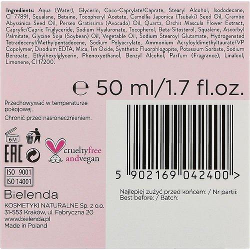 Bielenda Crystal Glow - Увлажняющий и осветляющий крем с кристаллами розового кварца, 50 мл. — изображение 3