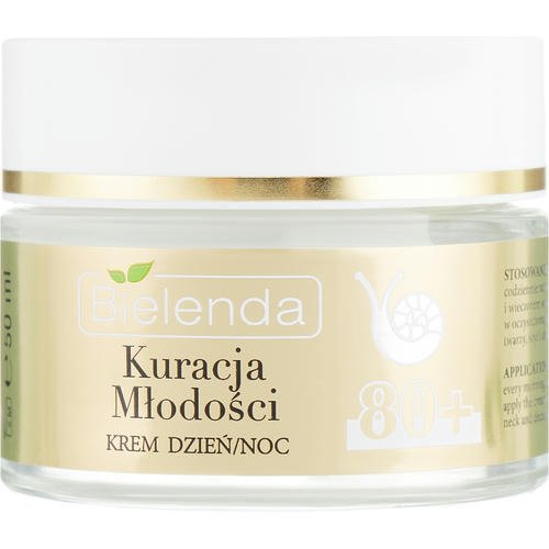 Bielenda Kuracja Mlodosci Cream 80+ - Восстанавливающий крем против морщин с экстрактом слизи улитки, 50 мл. — изображение 2