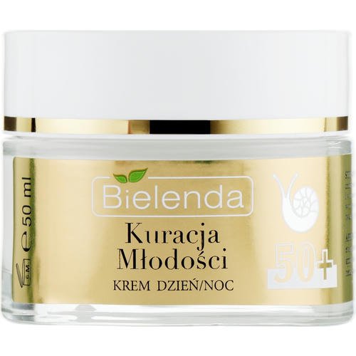 Bielenda Kuracja Mlodosci Cream 50+ - Лифтинг-крем для лица от морщин с муцином улитки, 50 мл. — изображение 2