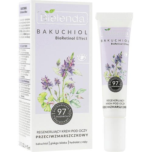 Bielenda Bakuchiol BioRetinol Eye Cream - Восстанавливающий крем от морщин для кожи вокруг глаз, 15 мл. — изображение 2