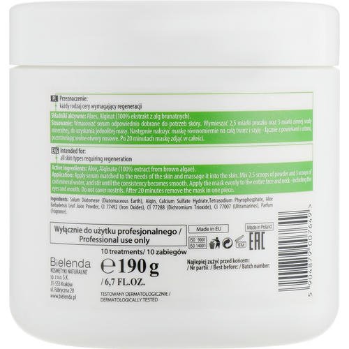 Bielenda Professional Face Algae Mask with Aloe - Альгинатная маска для лица с алоэ, 190 г. — изображение 2