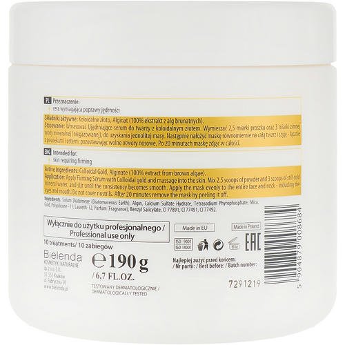Bielenda Professional Face Algae Mask - Альгинатная маска для лица с коллоидным золотом, 190 г. — изображение 2