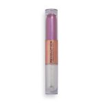 Тени для глаз `REVOLUTION` DOUBLE UP LIQUID SHADOW жидкие 2 в 1 тон blissful
