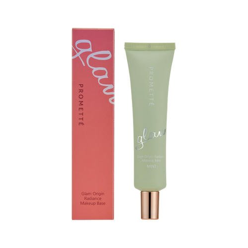 База под макияж `PROMETTE` GLAM ORIGIN RADIANCE MAKEUP BASE маскирующая покраснения тон mint