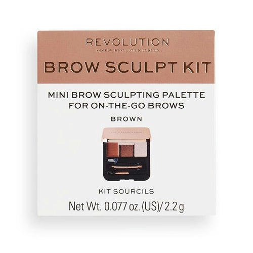 Набор для моделирования бровей `REVOLUTION` BROW SCULPT KIT тон dark brown — изображение 2