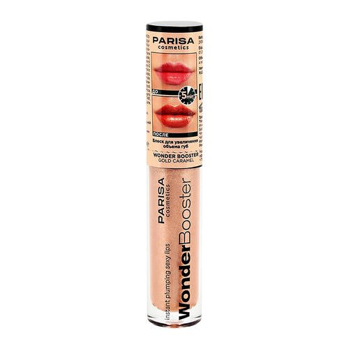 Блеск для губ `PARISA` WONDERBOOSTER c эффектом увеличения тон 02 peach cloud