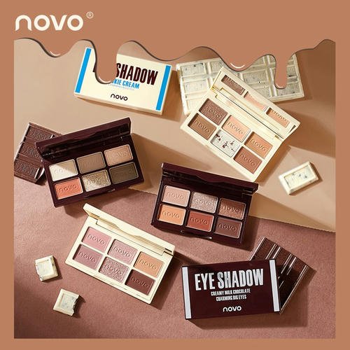 Палетка теней для век `NOVO` CHOCOLATE PALETTE тон 02 — изображение 3