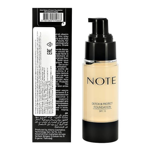 Основа тональная для лица `NOTE` DETOX AND PROTECT FOUNDATION PUMP тон 116 — изображение 2