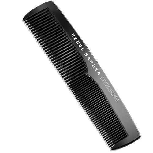 Rebel Barber Men's Comb Total Black - Премиальная мужская расческа — изображение 2