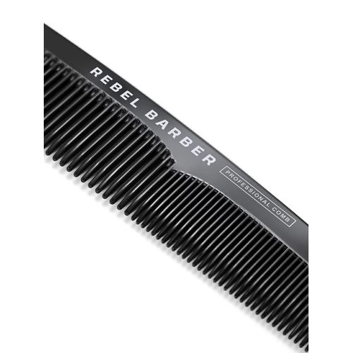 Rebel Barber Men's Comb Total Black - Премиальная мужская расческа — изображение 3