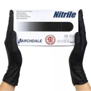 Перчатки нитрил Nitrile S черные