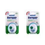 Биорепейр Набор Зубная нить с воском комплексная защита Waxed Floss, 50м*2 штуки (Biorepair, Уход за зубами)