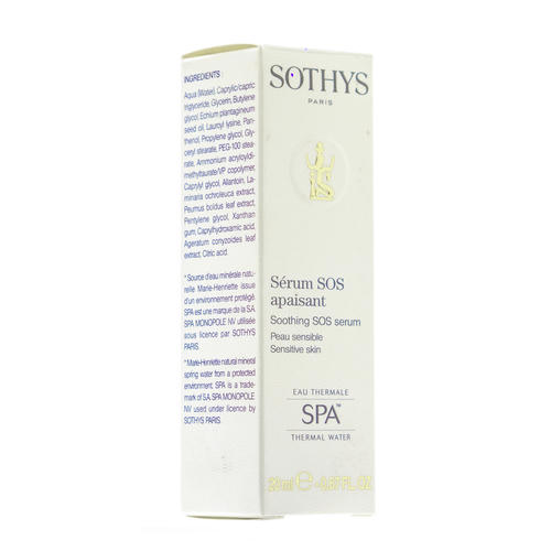Сотис Успокаивающая SOS-сыворотка для чувствительной кожи, 20 мл (Sothys, Sensitive Skin Line With Spa Thermal Water) — изображение 3