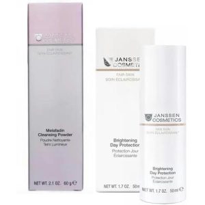 Янсен Косметикс Набор "Очищение и осветление": пудра 60 г + крем 50 мл (Janssen Cosmetics, Fair Skin)