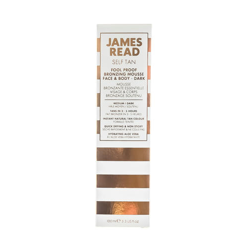 Джейм Рид Бронзирующий мусс для новичков темный Fool Proof Bronzing Mousse Face & Body Dark, 100 мл (James Read, Self Tan Dark) — изображение 2