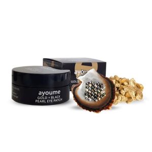 Ayoume Патчи для глаз от темных кругов с золотом и черным жемчугом Gold+Black Pearl Eye Patch 1,4 г*60 шт
