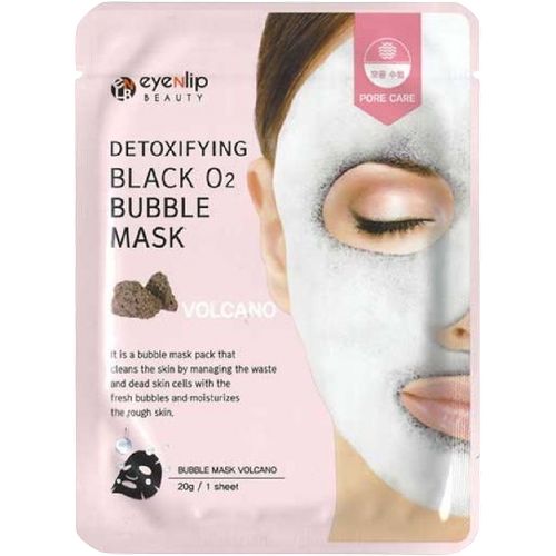 Eyenlip Маска тканевая Detoxifying Black O2 Bubble Mask Volcano