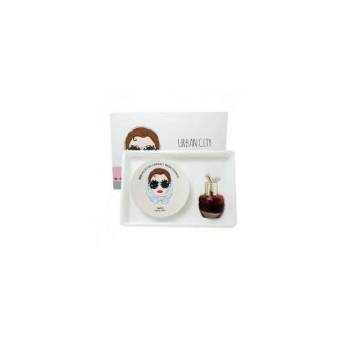 Baviphat Набор Кушон + Тинт Urban City Uv Contact Cover Cushion #23 Natural Beige Spf50+ Pa+++ (Urban City Bloom Rose Lip&Cheek #Redpiano Rose)