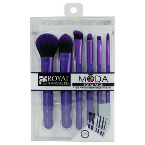 Royal&Langnickel MODA TOTAL FACE SET. Набор кистей для макияжа всего лица в чехле фиолетовый — изображение 2