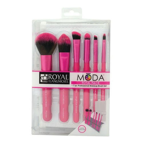 Royal&Langnickel MODA TOTAL FACE SET. Набор кистей для макияжа всего лица в чехле розовый — изображение 2