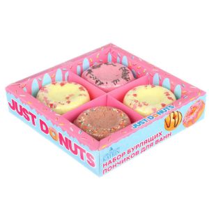 Набор шипучей соли "Just donats", к/к, 4х60 г