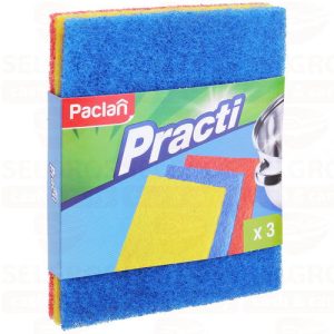 Мочалки PACLAN PRACTI 3 шт из игольчатого абразива
