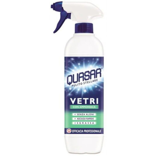 Средство для стеклянных поверхностей обезжириватель Quasar Vetri ammoniaca 650 мл
