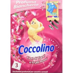 Ароматизатор для гардероба в саше Coccolino Fiori di tiare e Frutti Rossi, 3 шт