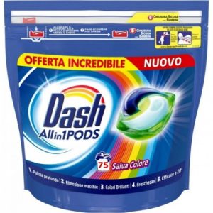 Гель-капсулы для стирки Dash 3в1 Color 75 капсул