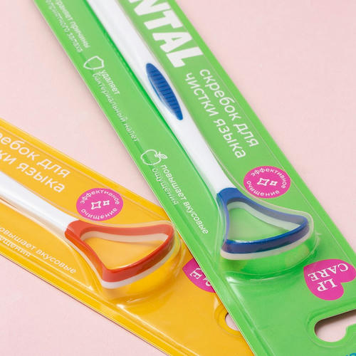Скребок для чистки языка `LP CARE` DENTAL Red — изображение 2