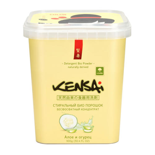 Стиральный порошок для цветного Kensai, концентрированный, алоэ и огурец, 900г