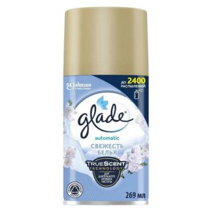 Освежитель воздуха автоматический Glade Свежесть белья, сменный баллон, 269мл