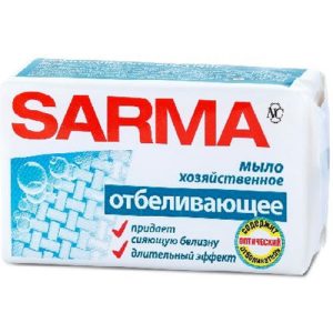 Мыло хозяйственное Сарма, с отбеливающим эффектом, 140г