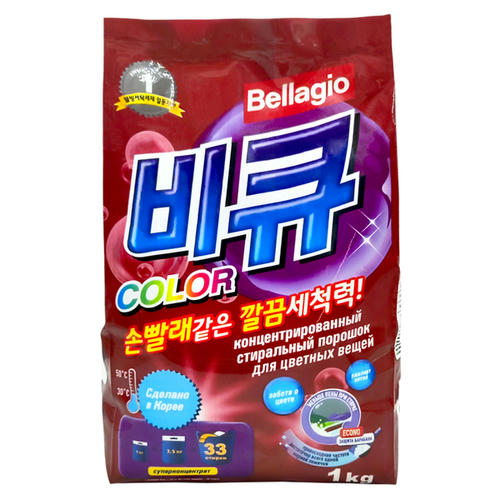 Стиральный порошок для цветного Bellagio Color, концентрированный, 1кг