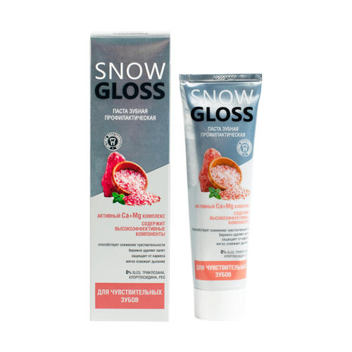 Зубная паста SnowGloss Для чувствительных зубов, 100мл — изображение 2