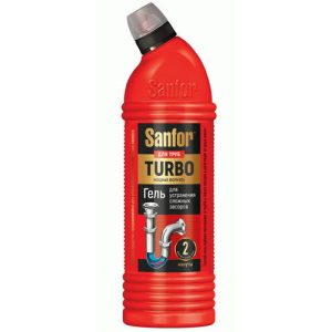 Средство для прочистки труб Sanfor Turbo 750мл гель