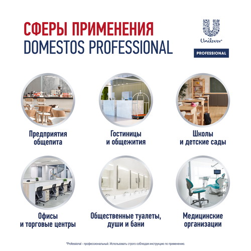 Чистящее средство: ДОМЕСТОС 1 л гель PROFESSIONAL кислотный — изображение 2