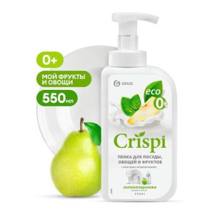 Grass: Криспи 550мл ПЕНКА для посуды с соком груши и экстрактом базилика с дозатором
