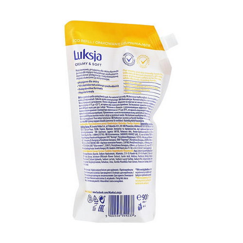 Жидкое крем-мыло "Жасмин и Ваниль", Luksja Creamy & Soft Jasmine & Vanilla Hand Wash (дой-пак) — изображение 2
