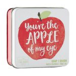 Мыло для тела в металлической коробке "Яблоко", Scottish Fine Soap In A Tin Fruits Apple Soap