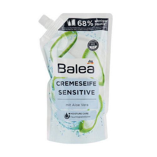 Жидкое крем-мыло с Алоэ Вера (запаска), Balea Creme Seife Sensitive — изображение 2