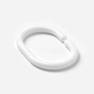 Набор колец для шторы в ванную комнату IDDIS White