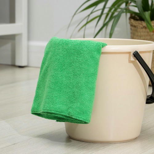 Салфетка из микрофибры 80x70 см, 250 г/м2, цвет зелёный