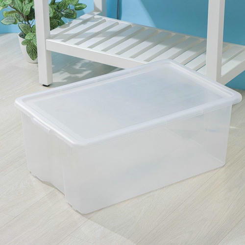 Контейнер для хранения с крышкой Porter, 50 л, 66x42x26 см, цвет прозрачный — изображение 2