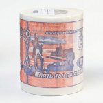 Сувенирная туалетная бумага 5000 рублей, 9,5х10х9,5 см