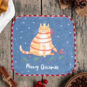Новогодняя салфетка для уборки Merry Christmas, 20х20 см, п/э