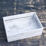 Ящик деревянный 30x20x10 см подарочный с реечной крышкой, состаренный