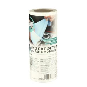 Салфетки в рулоне для автомобиля Cleaning DAY, белые, 18*22, 40 шт