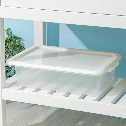 Контейнер для хранения с крышкой Porter, 8 л, 41x31x11 см, цвет слоновая кость — изображение 2